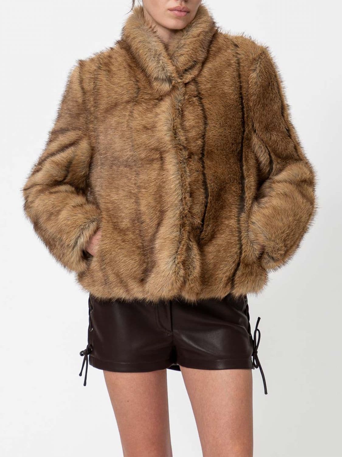 Actitude Twinset Fur Coat Woman color Natural