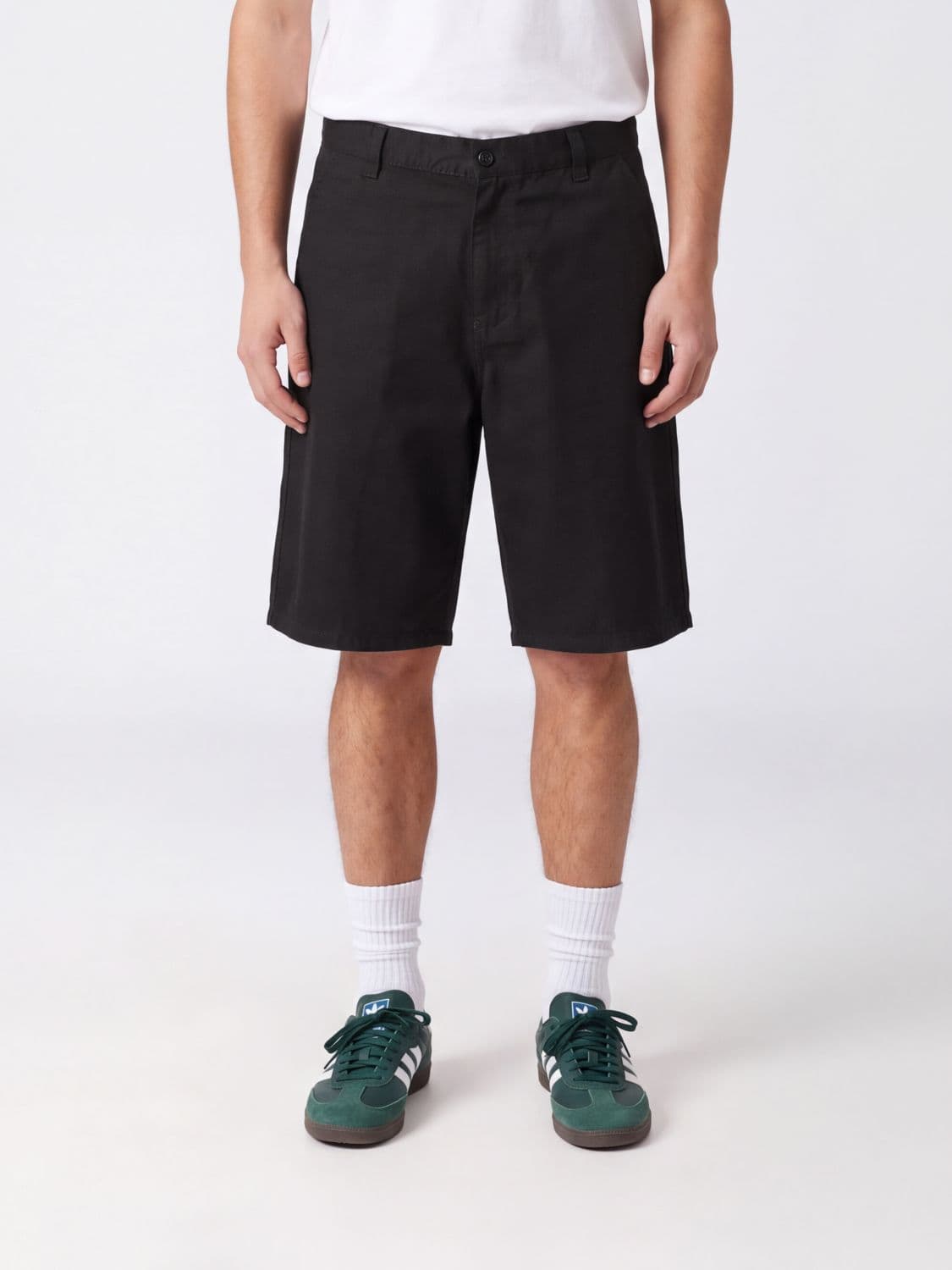 Carhartt Wip Knee-Length Cotton Chino Shorts with Back Logo