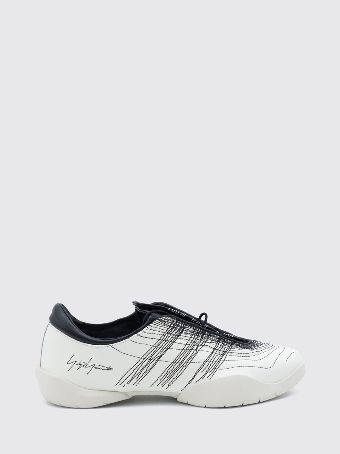 Y-3 Regu Low Top Leather Trainers with Embroidered Logo
