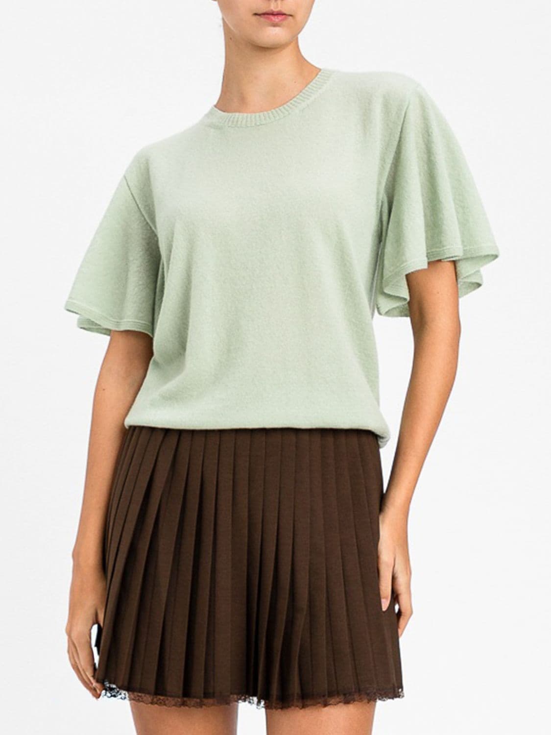 Twinset Cashmere and Silk Jumper with Short Kimono Sleeves