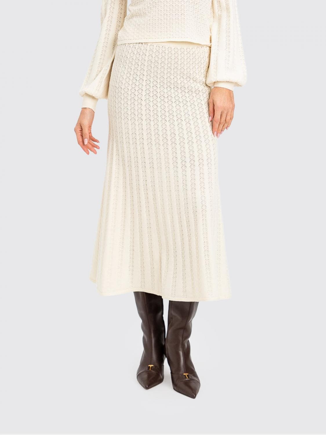 Twinset Skirt Woman color Pearl