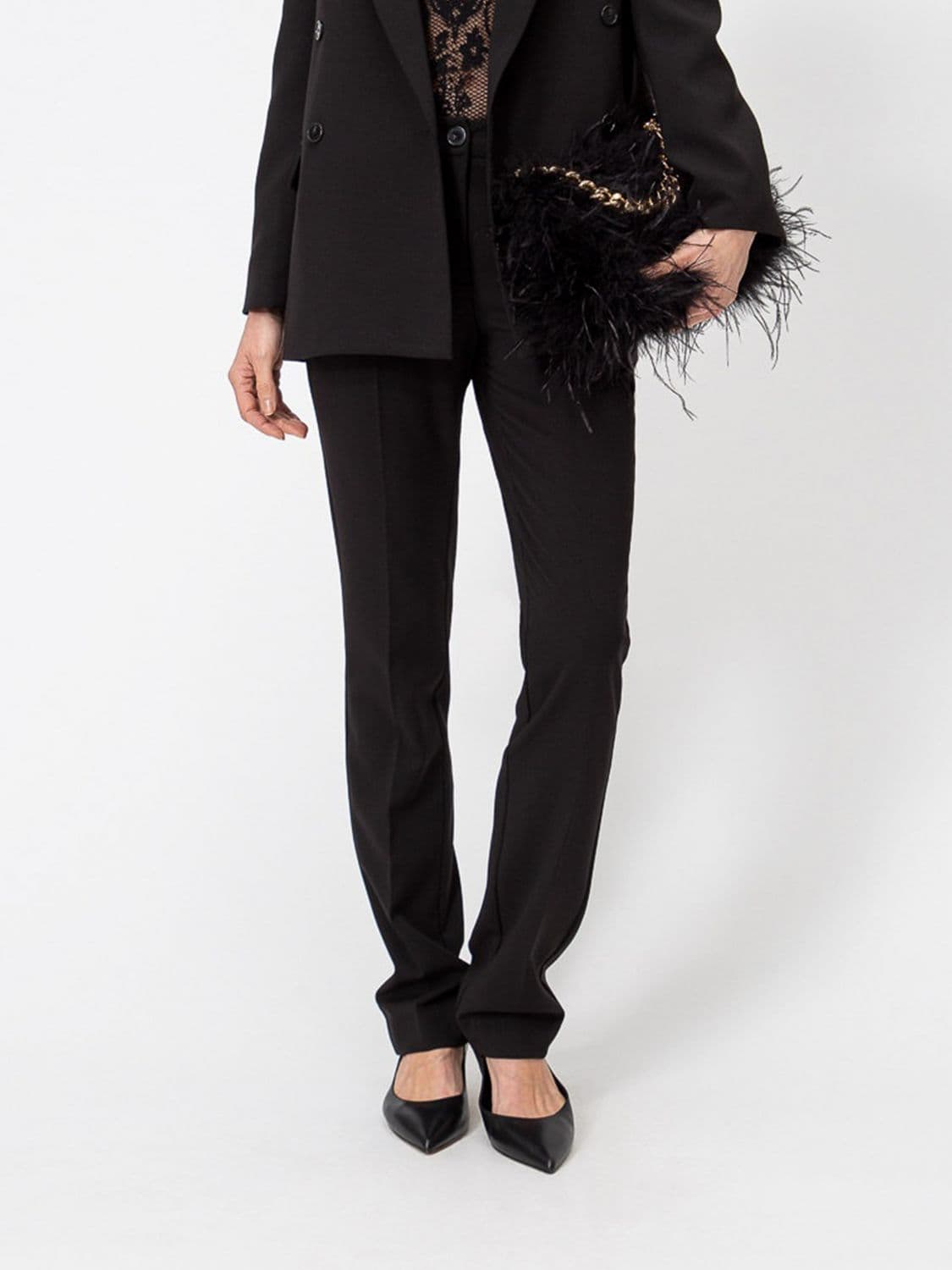 Twinset Mid-Rise Tailored Skinny Trousers in Viscose Blend