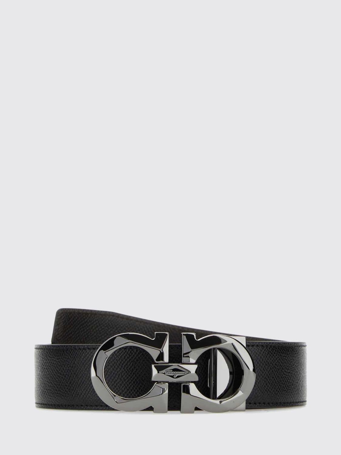 Ferragamo Calf Leather Belt with Gancini Buckle