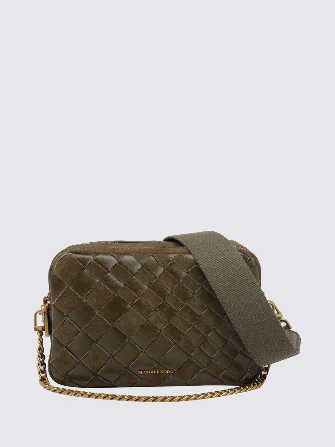Michael Kors Bryant Woven Suede Mini Camera Bag