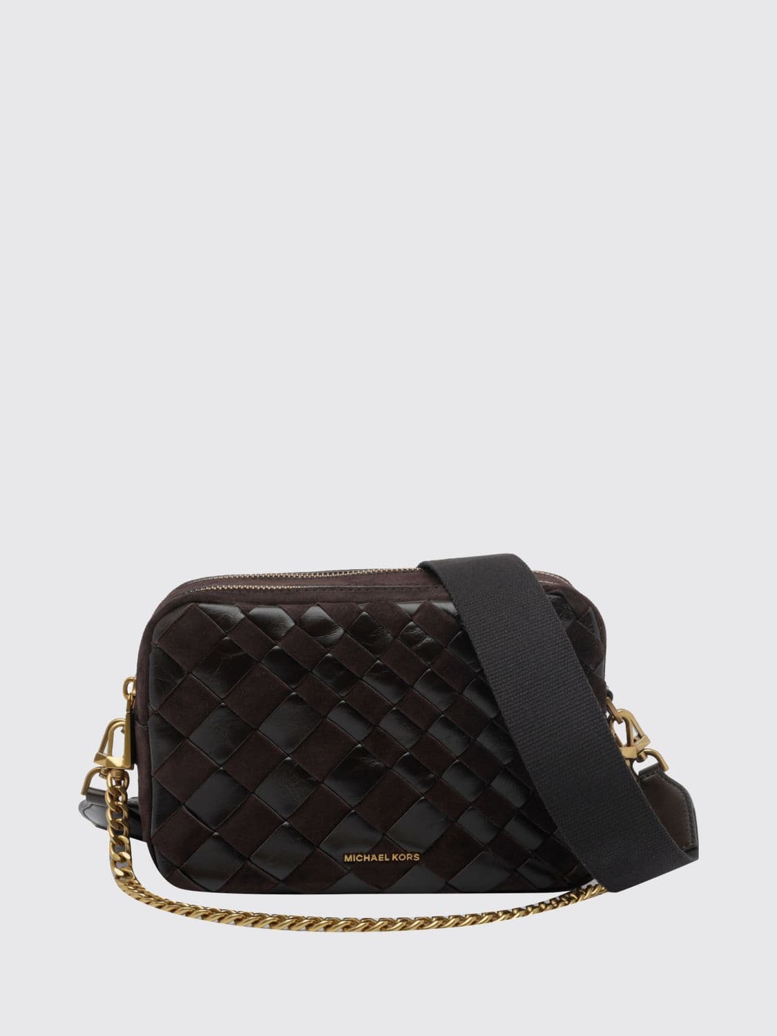 Michael Kors Bryant Woven Suede Mini Camera Bag