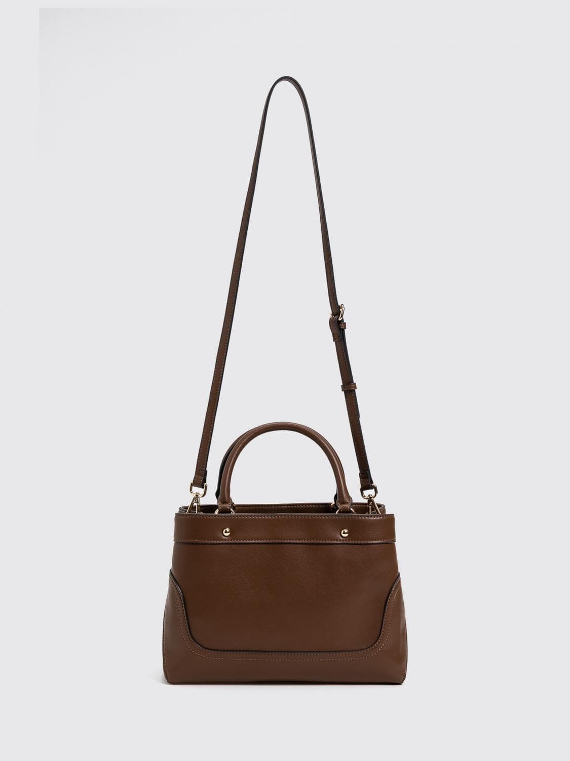 Twinset Faux Leather Mini Handbag with Double Handle and Shoulder Strap