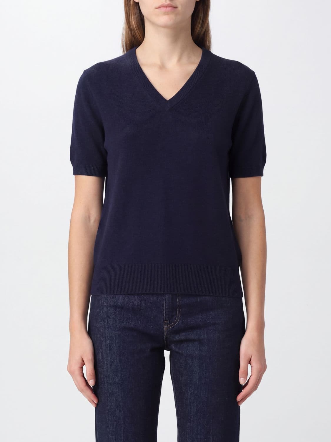 Extreme Cashmere V-Neck Cashmere-Blend Short-Sleeved Jumper