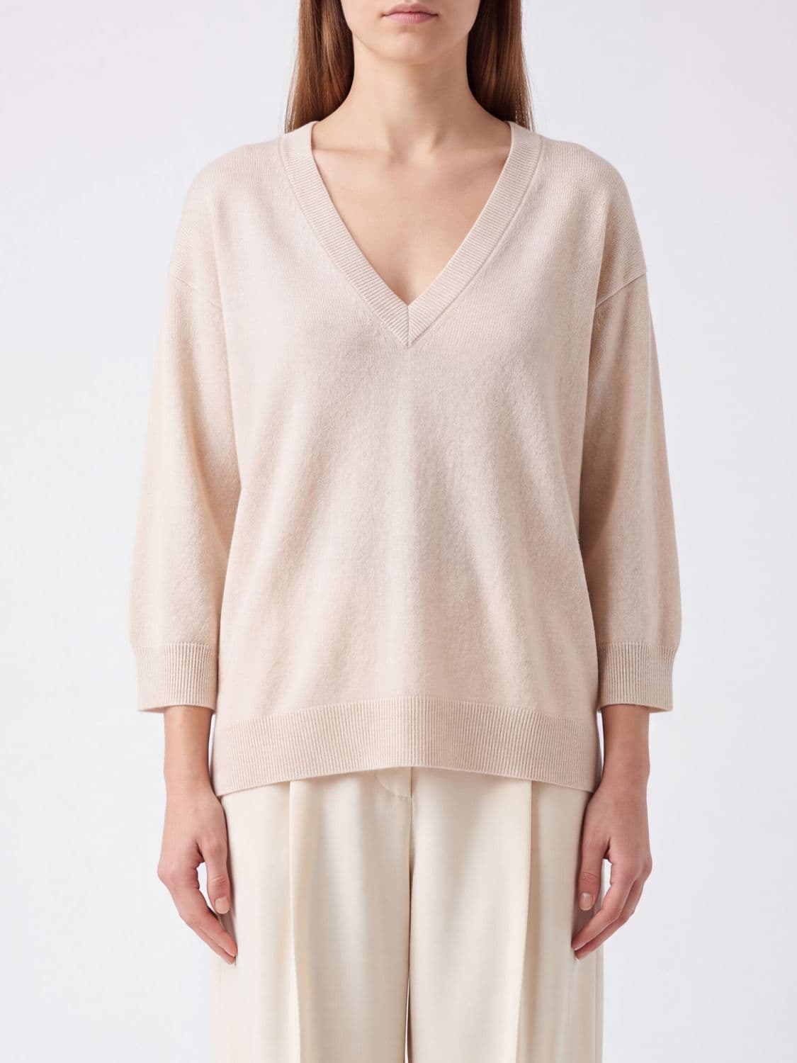 Extreme Cashmere 100% Cashmere V-Neck Long-Sleeved Jumper