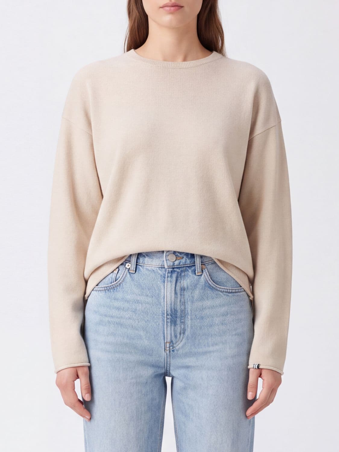 Extreme Cashmere Crewneck Long-Sleeved Cashmere-Blend Jumper