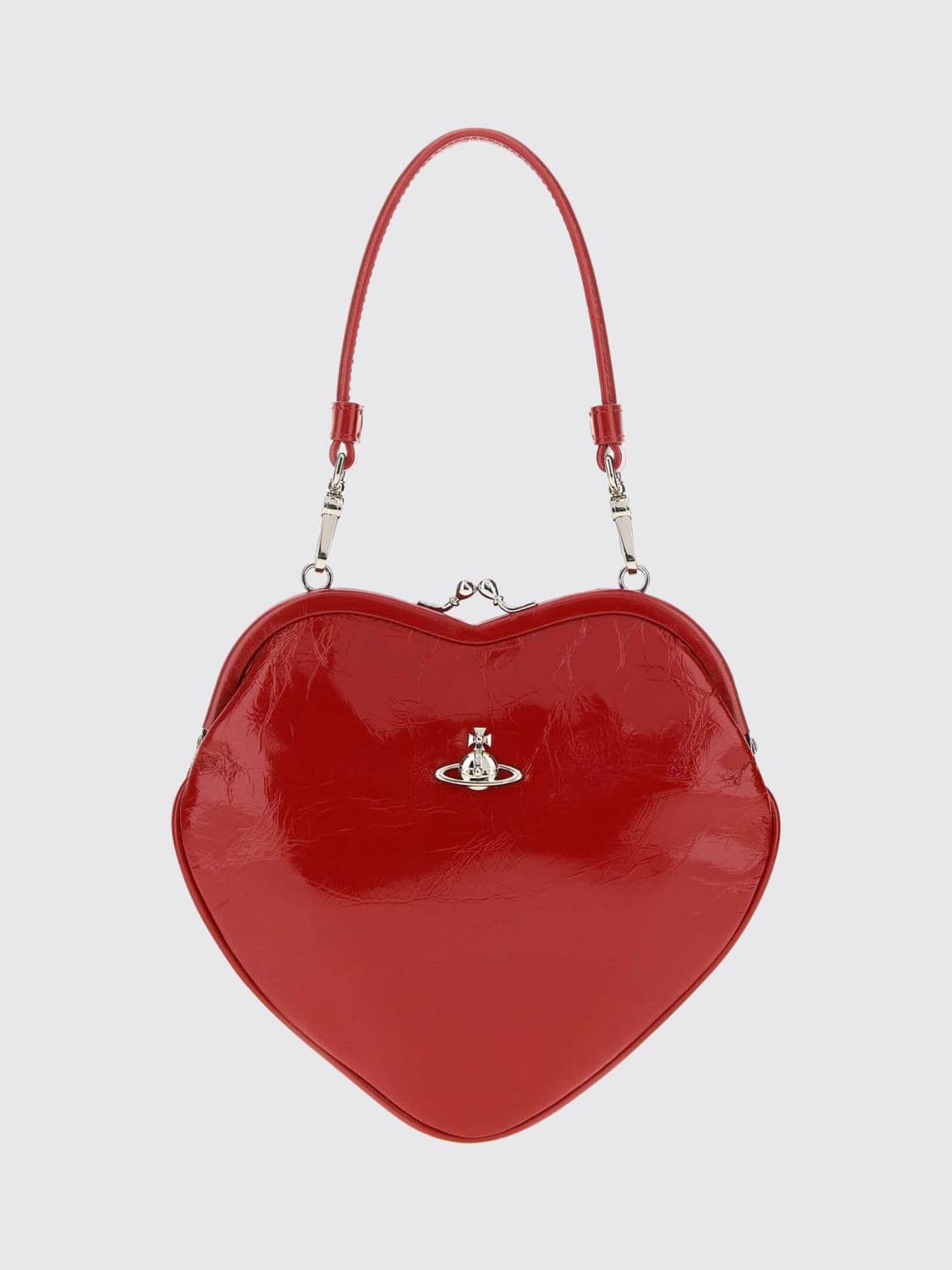 Vivienne Westwood Belle Heart Mini Heart-Shaped Leather Bag with Orb Logo