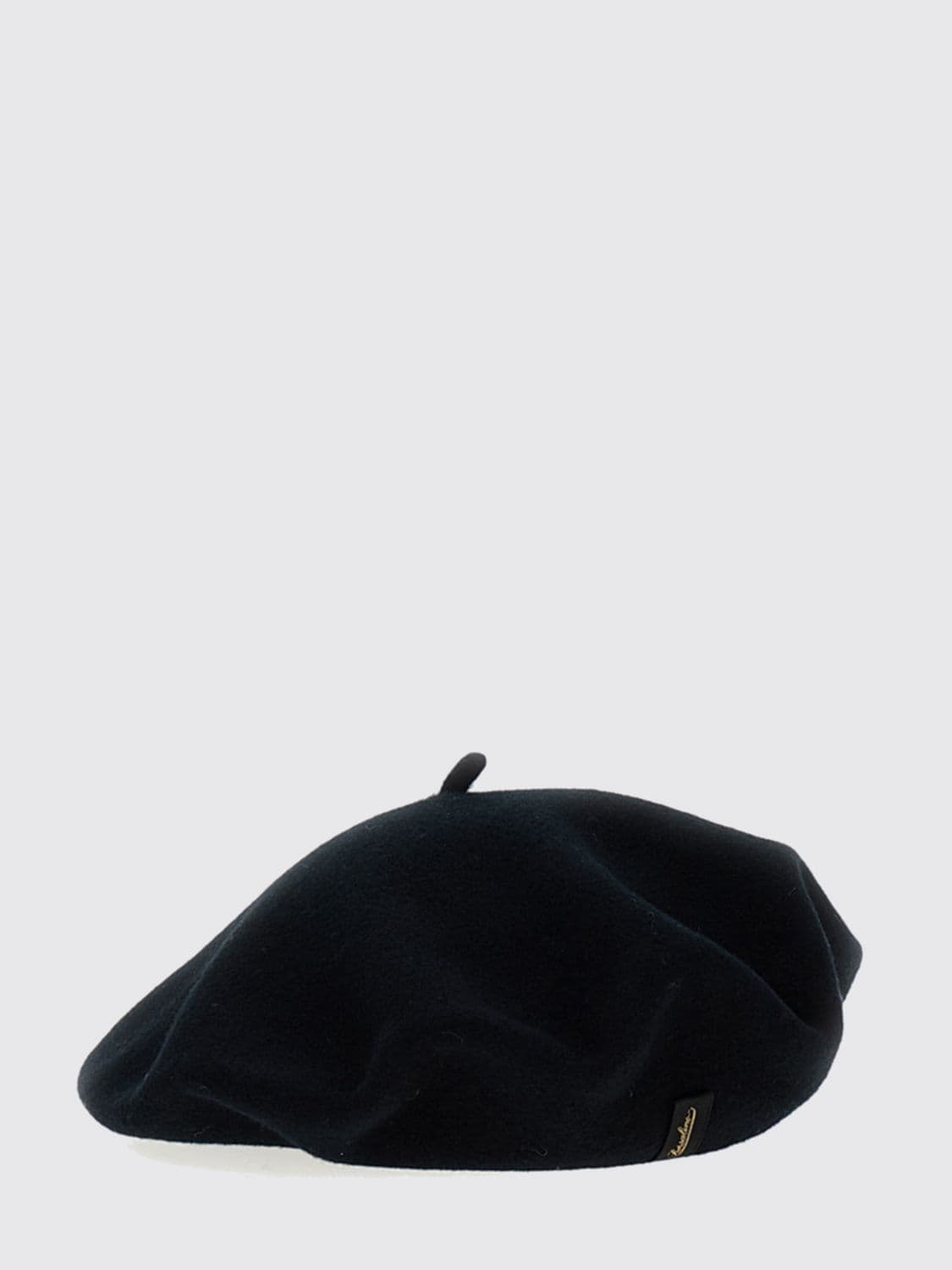 Borsalino Pure Wool Beret with Applied Logo