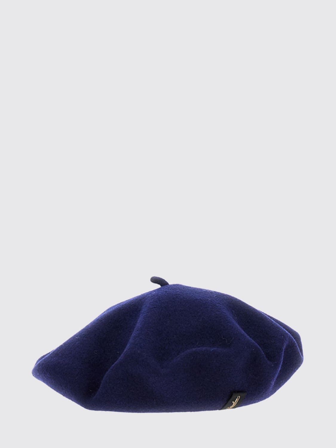 Borsalino Pure Wool Beret with Applied Logo