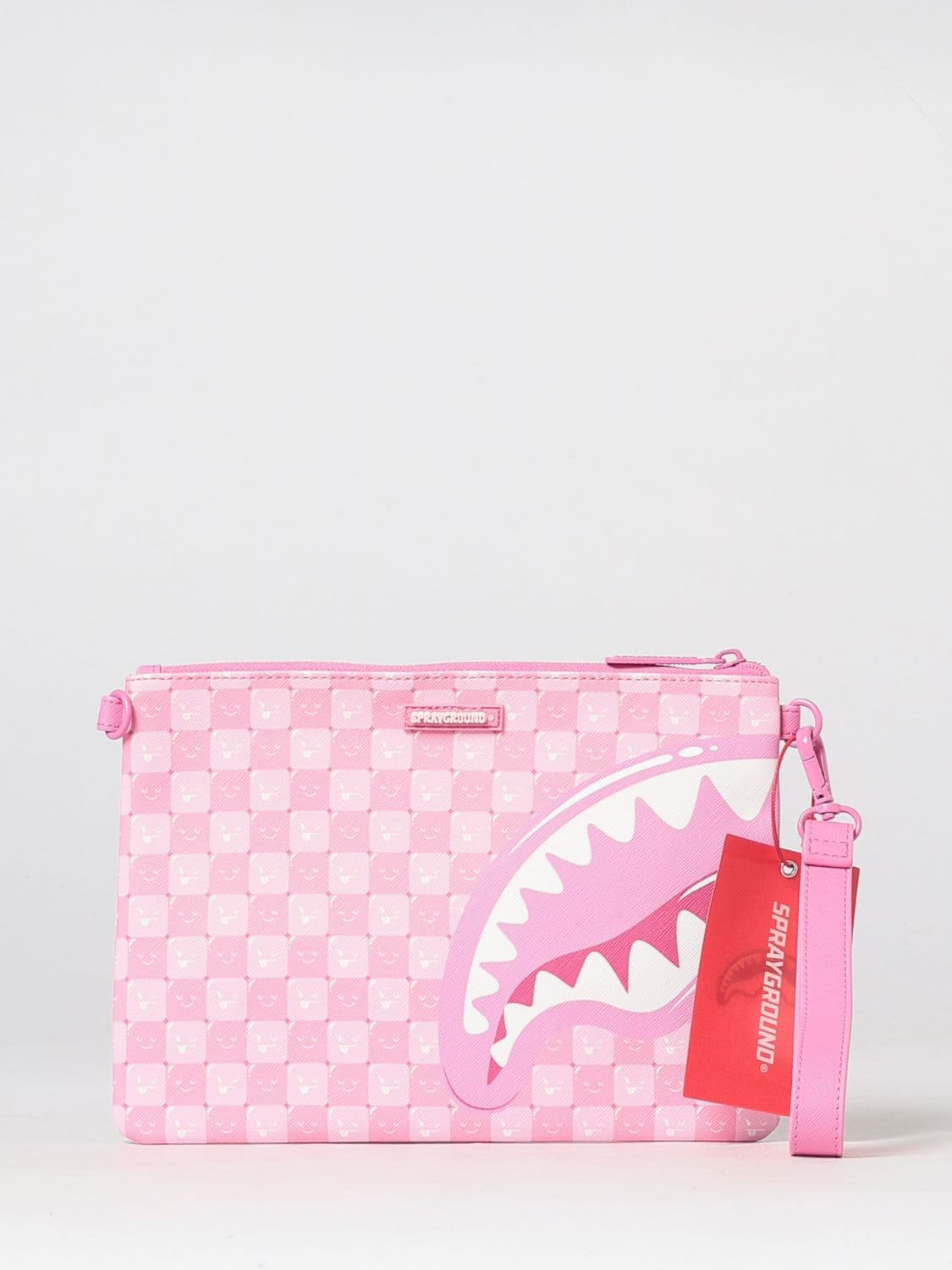 Sprayground Checkerboard Logo Document Holder Pouch in Coated Cotton