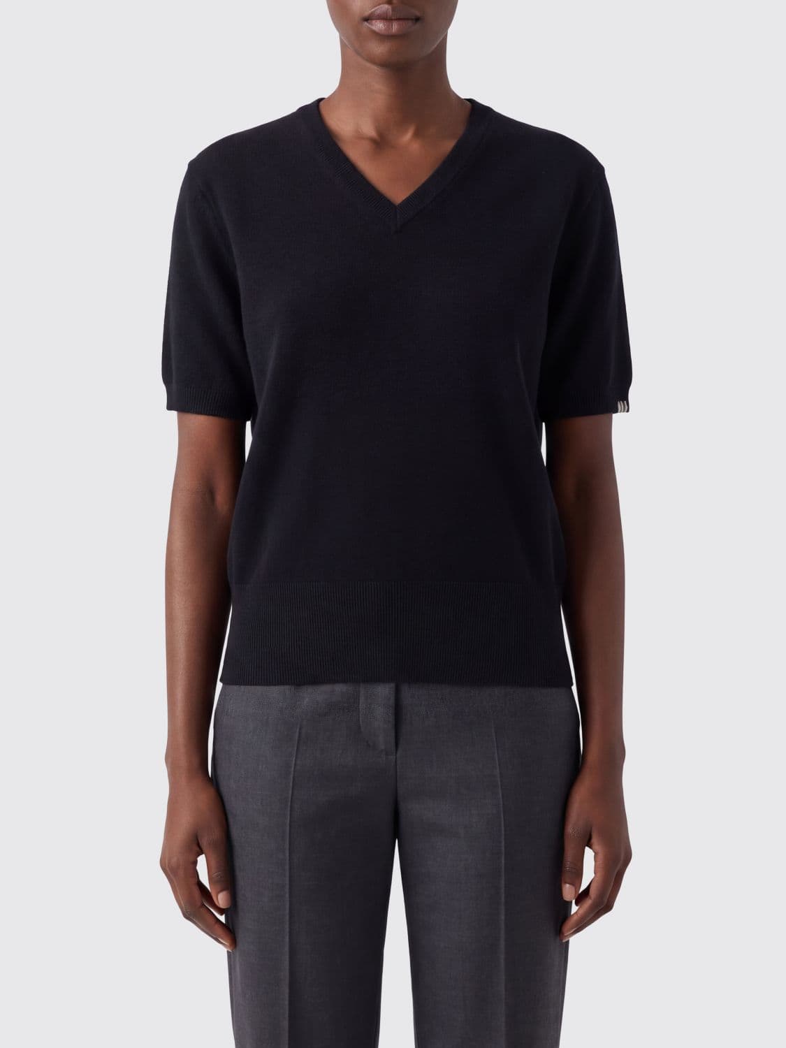 Extreme Cashmere Short-Sleeved V-Neck Cashmere Blend Jumper