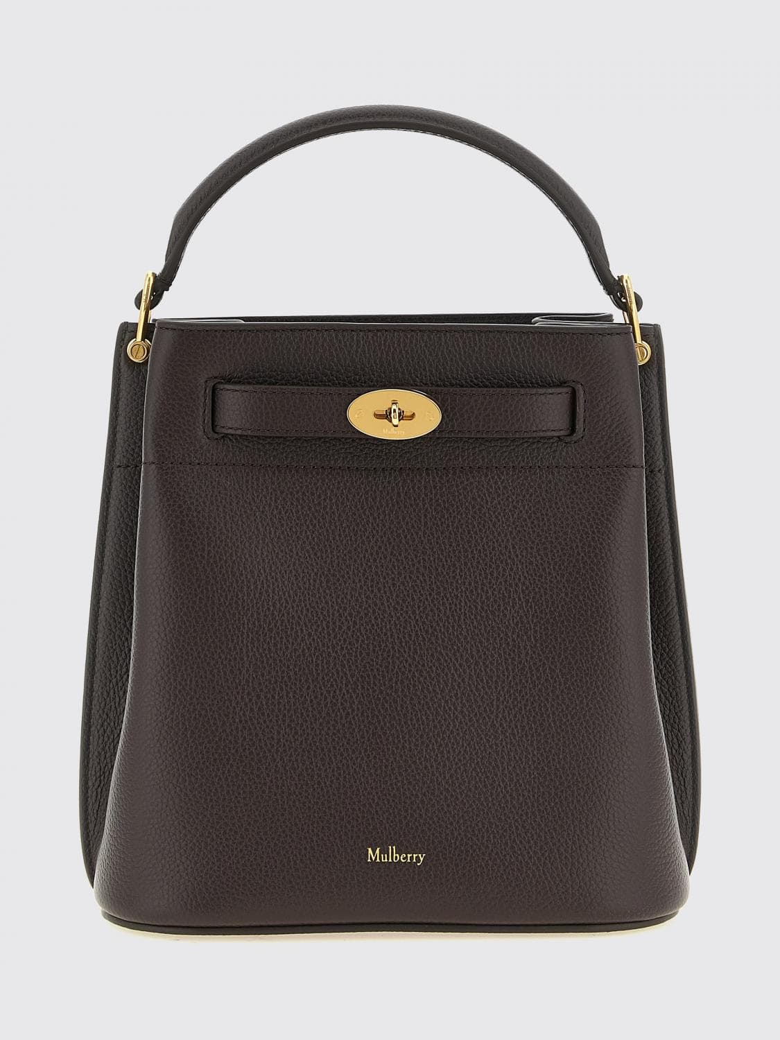 Mulberry Islington Grained Calf Leather Mini Bag with Strap Detailing