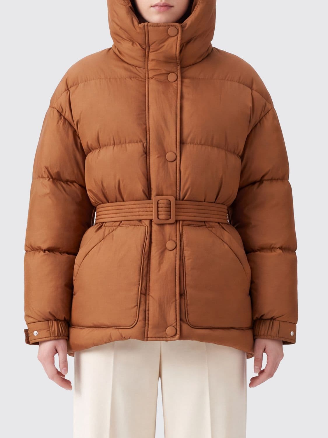 Ienki Ienki Fox Michlin Quilted Nylon Puffer Jacket with Ears Hood