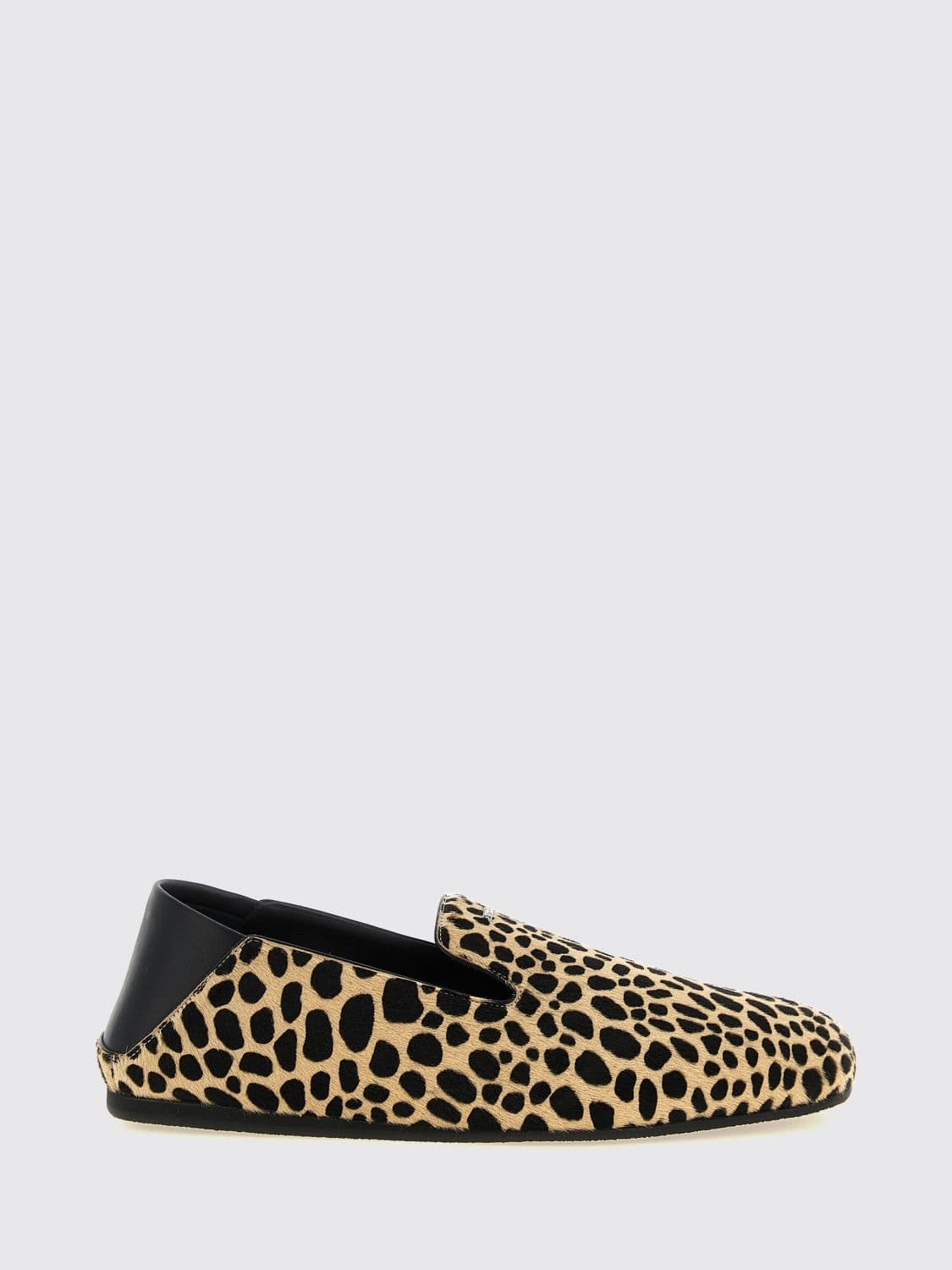 Giuseppe Zanotti Animal Print Pony-Hair Effect Loafers with Rhinestones