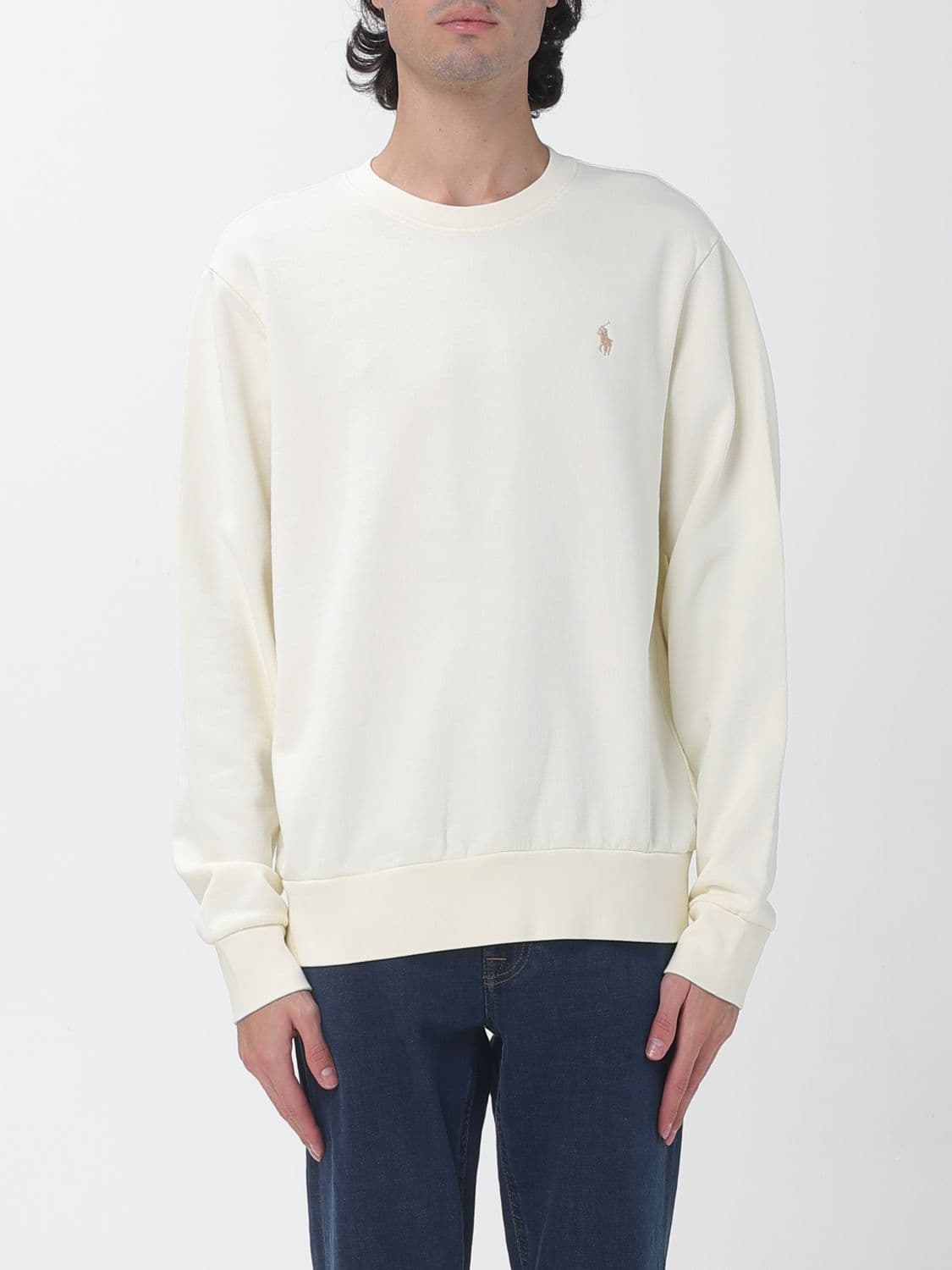 Polo Ralph Lauren Recycled Cotton Blend Crewneck Sweatshirt with Pony Logo