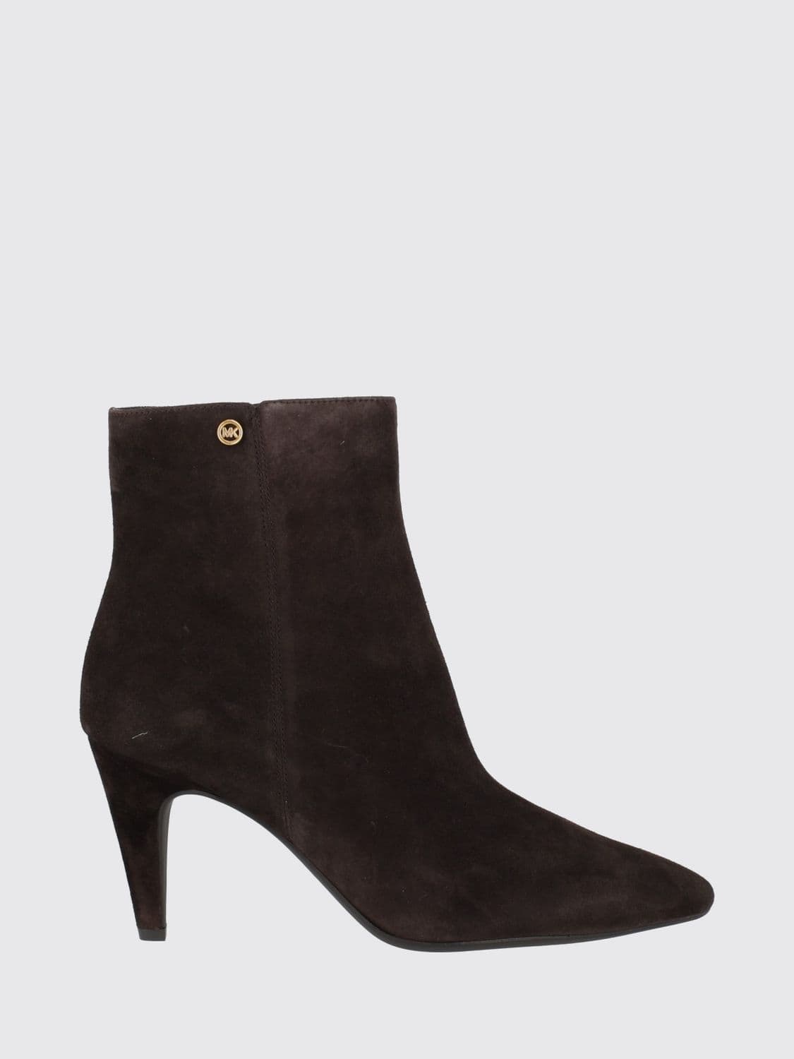 Michael Kors Daniela Suede Ankle Boots with Stiletto Heel and MK Monogram