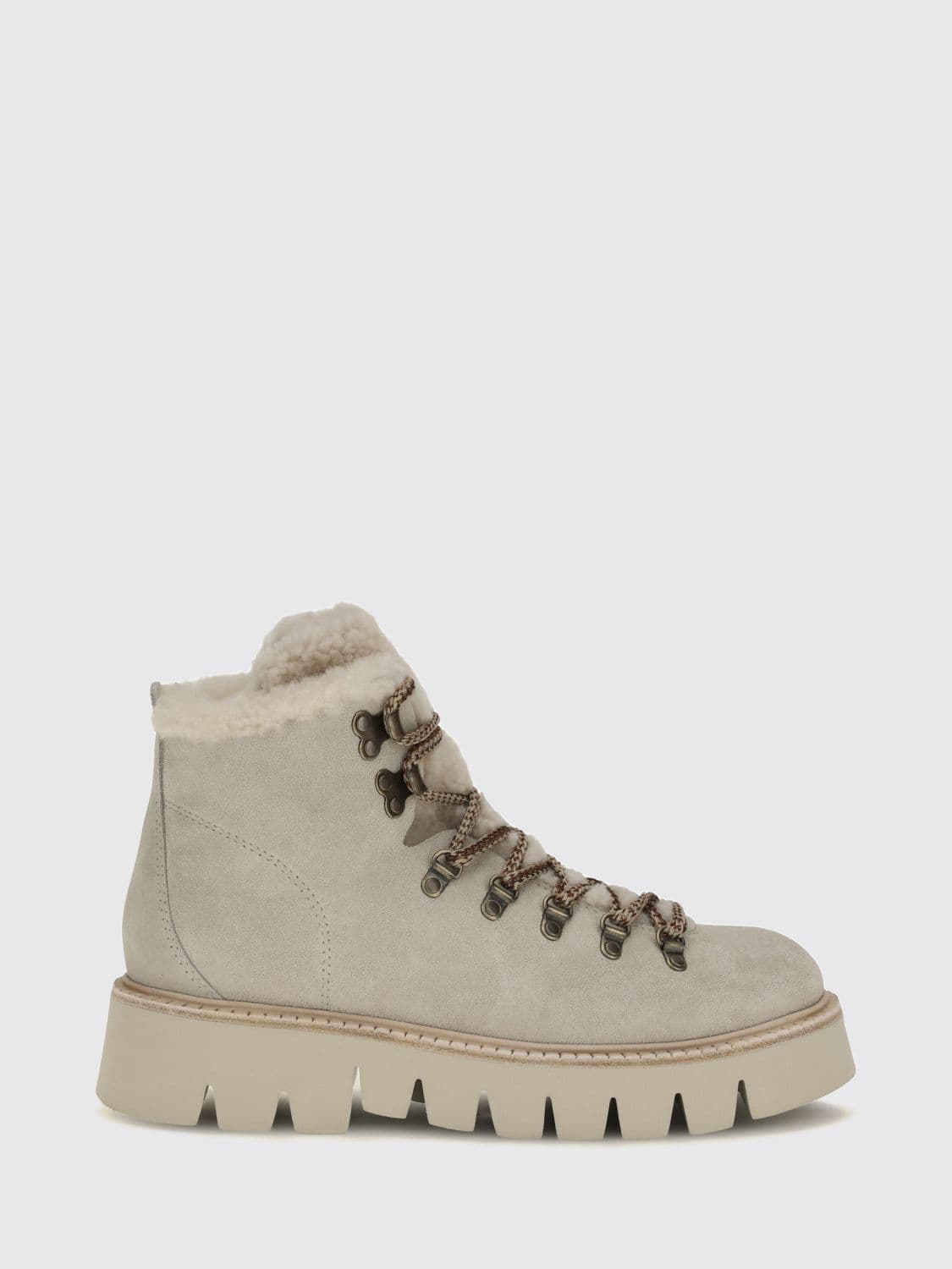 Pedro Garcia Suede Outdoor Ankle Boots with Shearling Lining