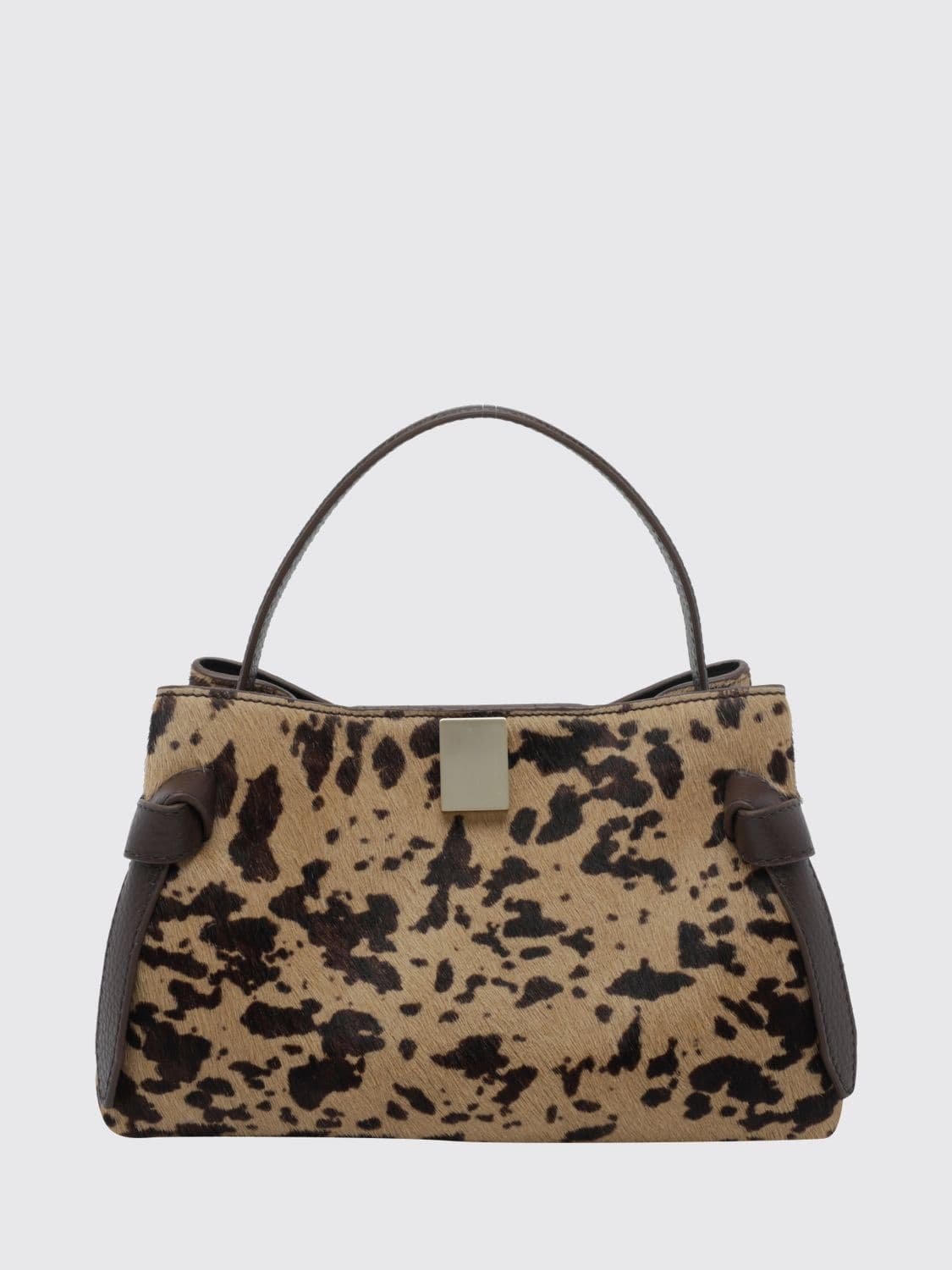 Yuzefi Gyoza Animal Print Pony Hair Mini Handbag with Shoulder Strap