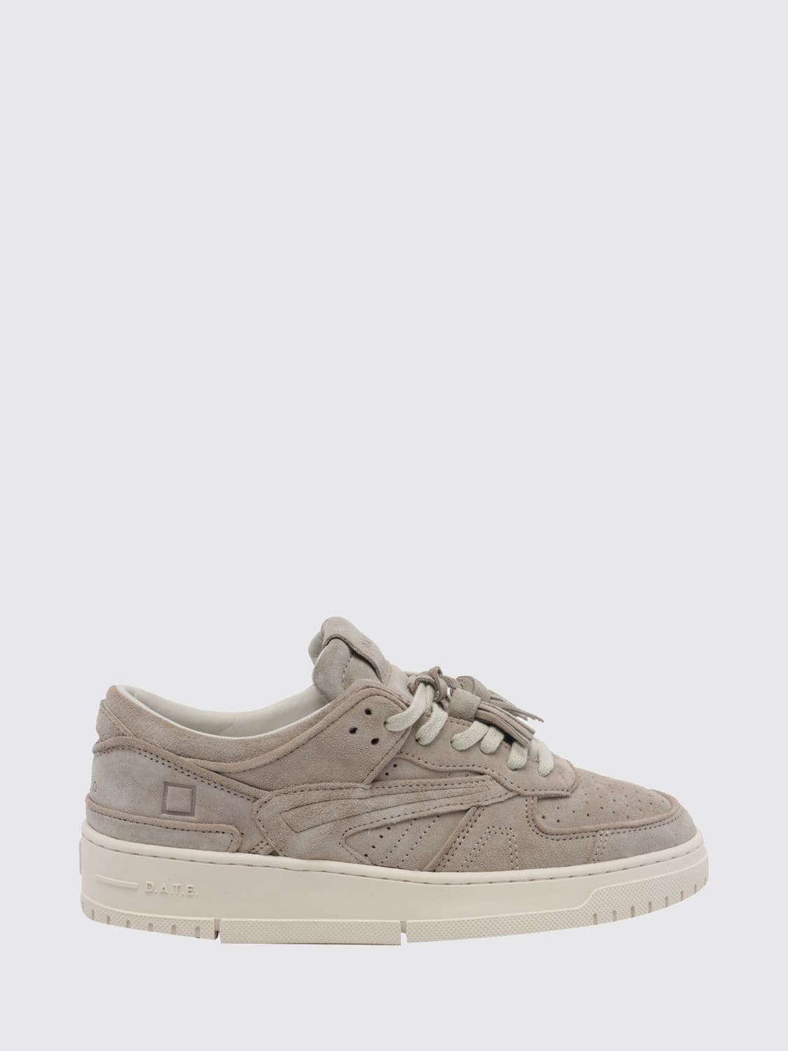 D.a.t.e. D. A.T. E. Suede Low-Top Trainers with a Perforated Toe and Printed Logo