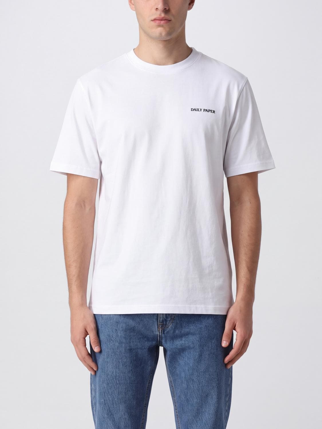 Daily Paper Short-Sleeve Cotton T-Shirt with Contrast Logo