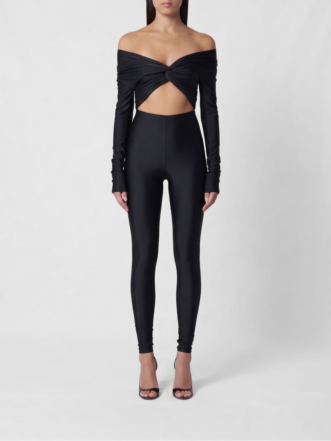 The Andamane Cut-Out V-Neck Jersey Jumpsuit with Belt