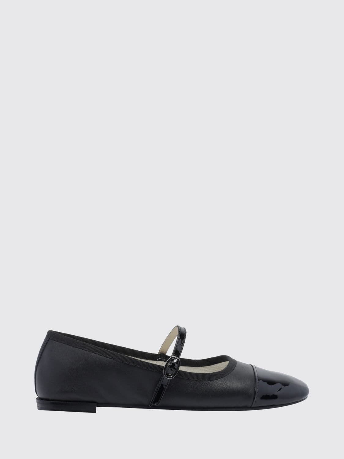 Repetto Georgiana Calf Leather Mary Jane Flats with Patent Toe