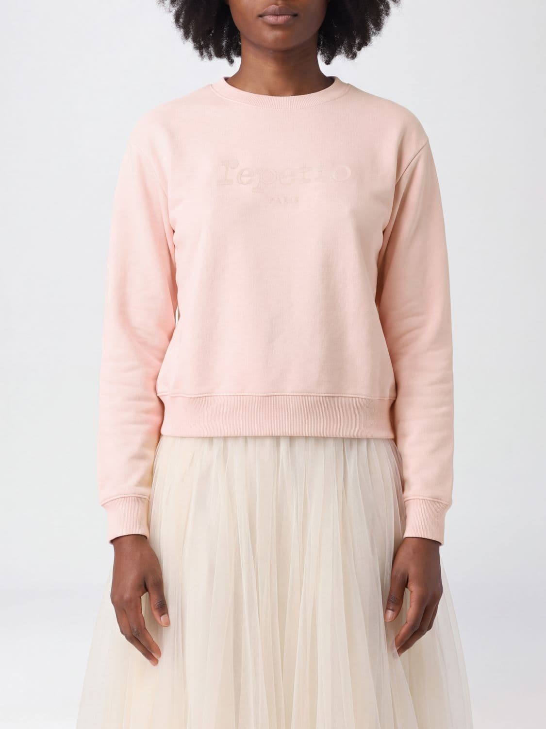 Repetto Pure Cotton Crewneck Sweatshirt with Embroidered Logo