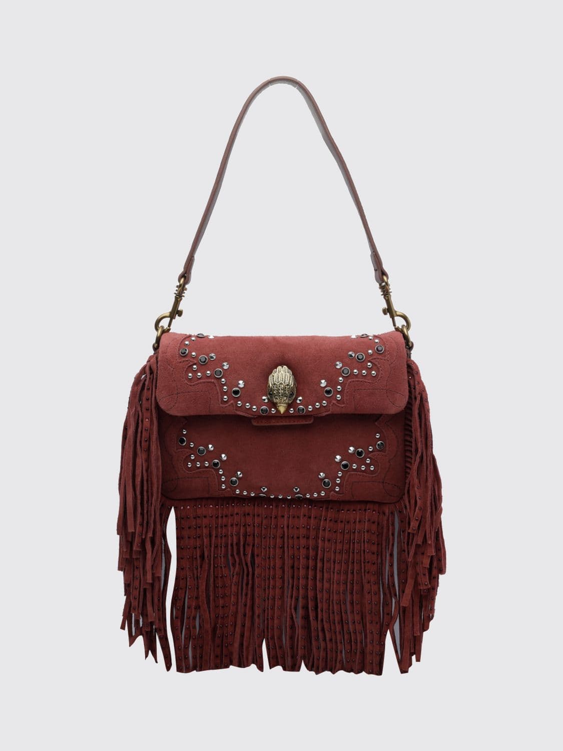 Kurt Geiger London Oxford Mini Shoulder Bag in Suede with Studs