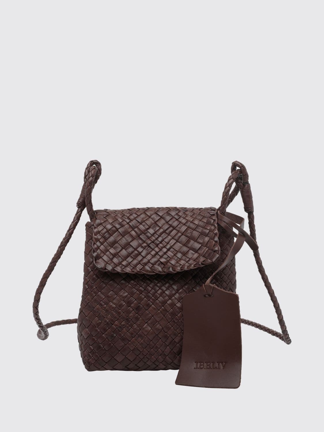 Ibeliv Romance Woven Calfskin Leather Mini Crossbody Bag