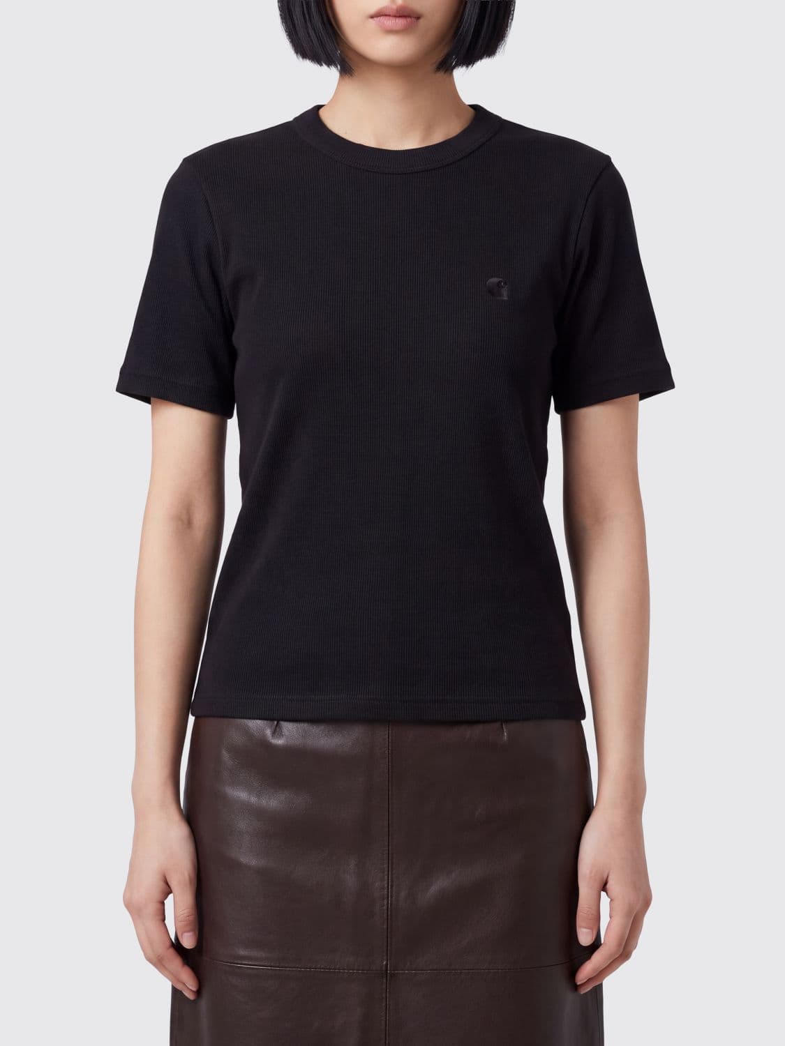 Carhartt Wip Short-Sleeved Cotton T-Shirt with Crew Neck