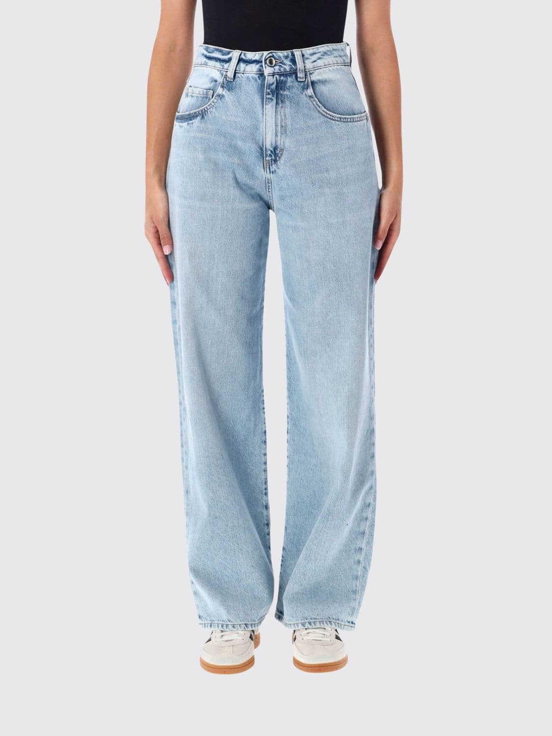 Icon Denim Los Angeles Poppy High-Waisted Wide Leg Jeans in Cotton Denim
