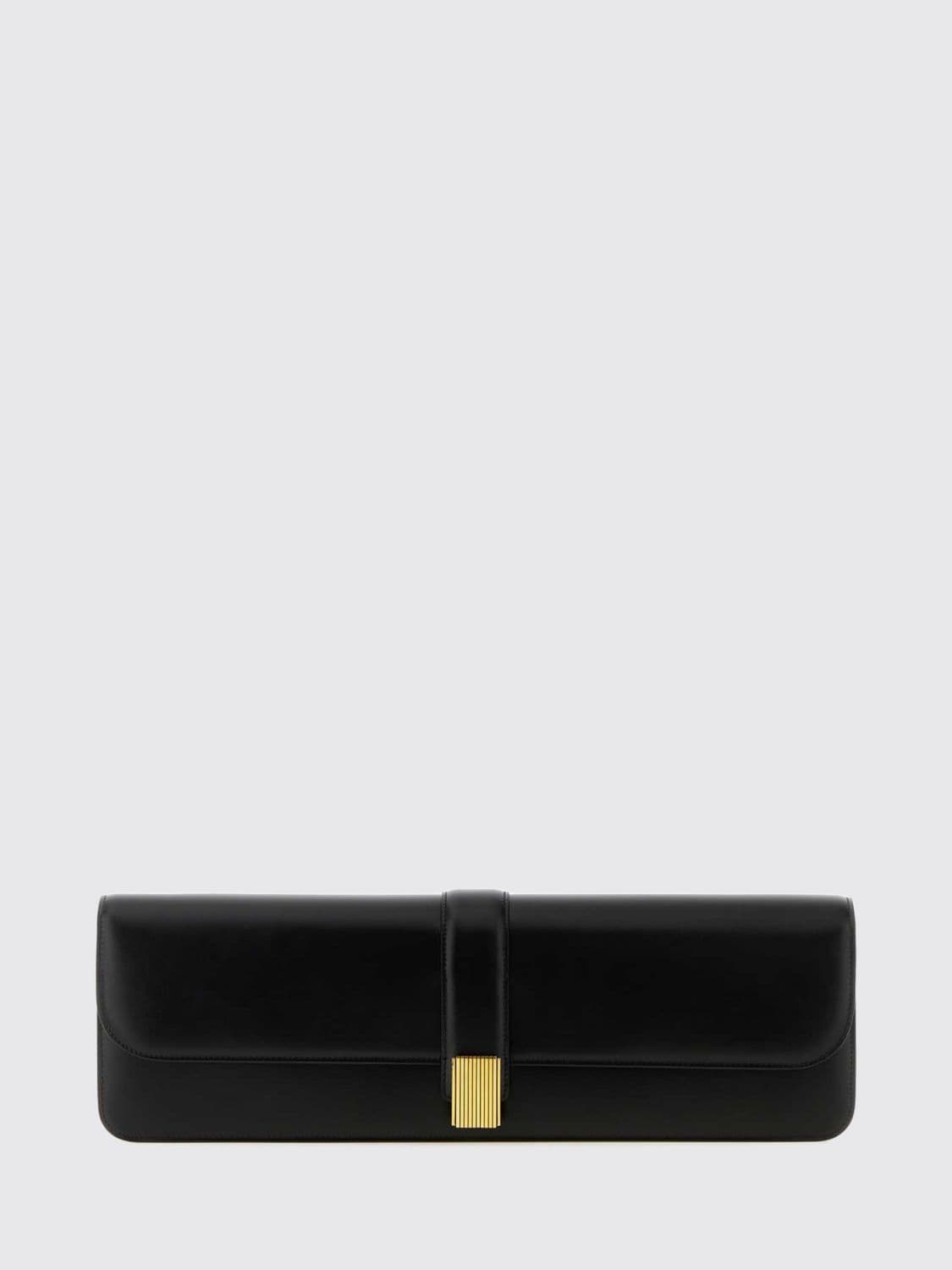 Khaite Blake Smooth Leather Clutch with Magnetic Flap Closure