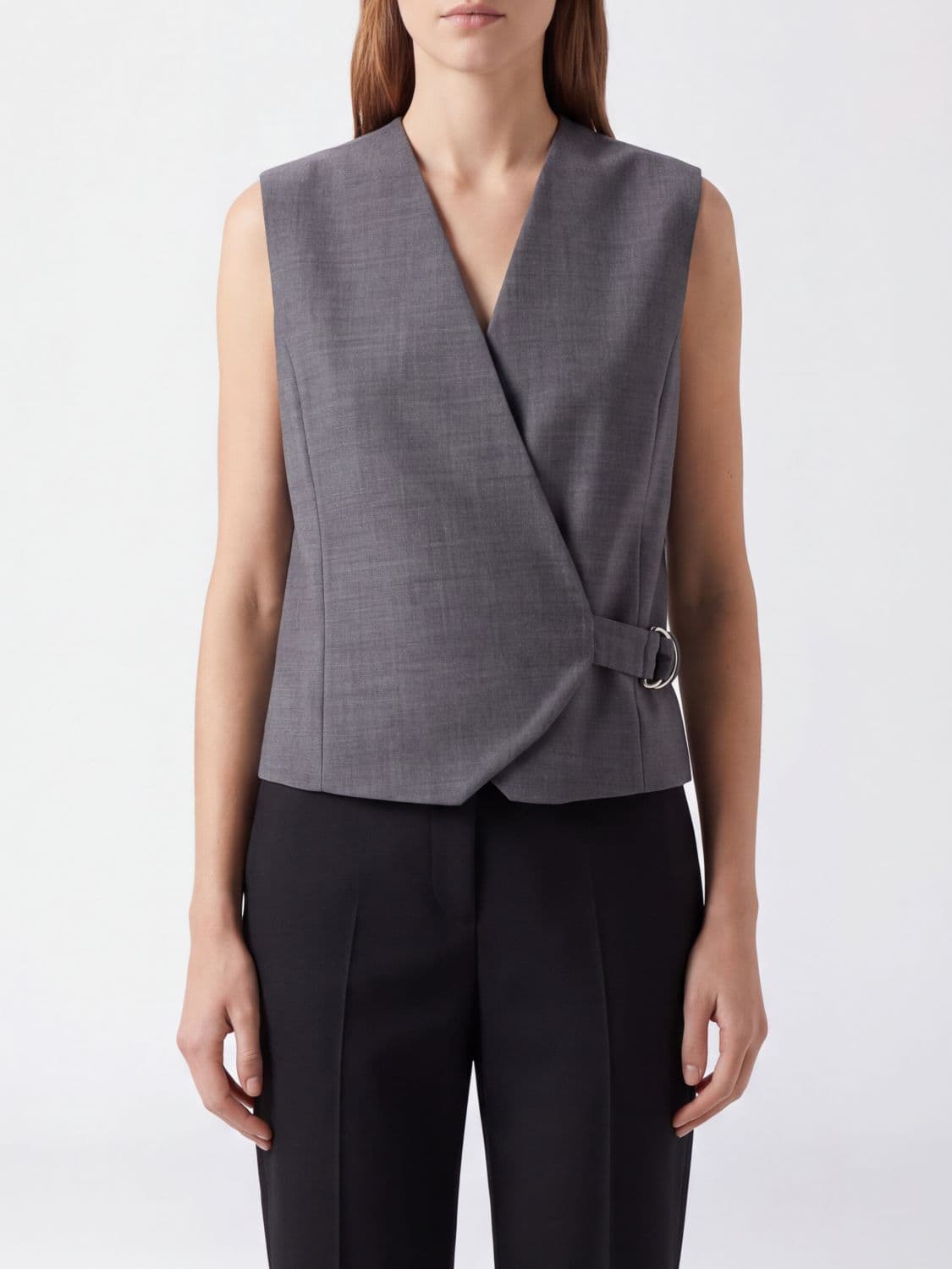 Brunello Cucinelli Slim Fit Virgin Wool Blend Wrap Waistcoat
