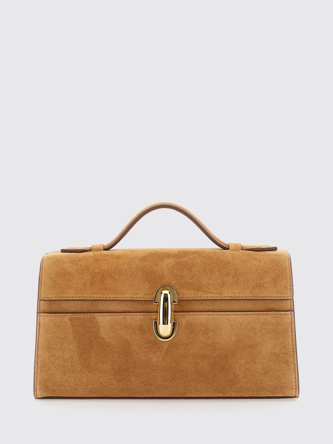 Savette Symmetry Mini Handbag in Suede Calfskin Leather