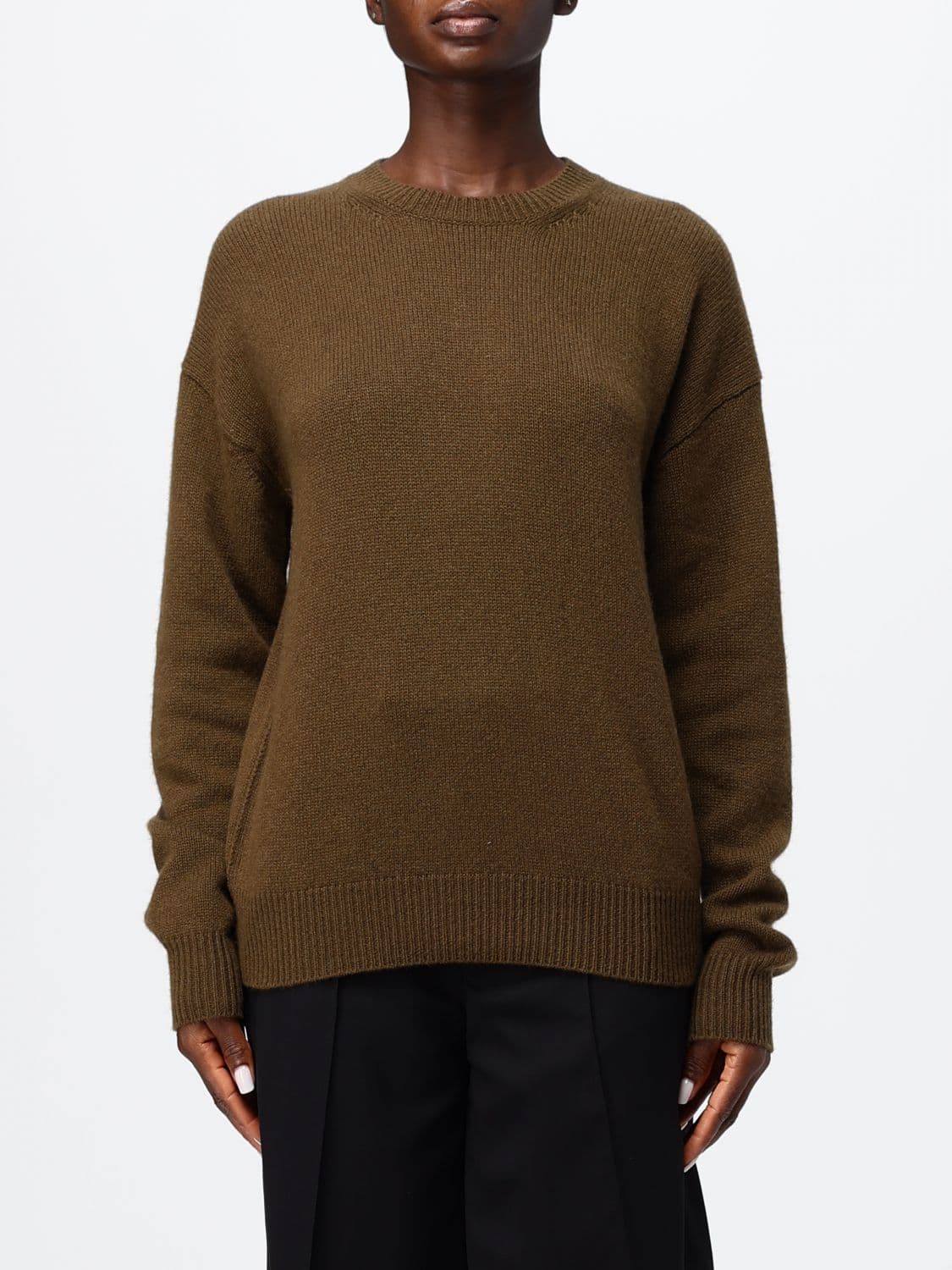 Phoebe Philo Crewneck Jumper in pure cashmere with dropped shoulders