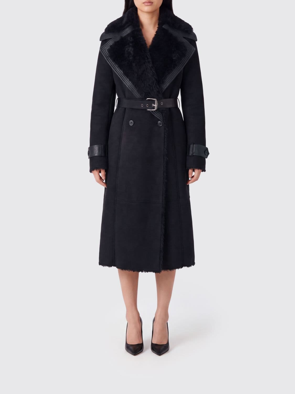 Patrizia Pepe Coat Woman color Black