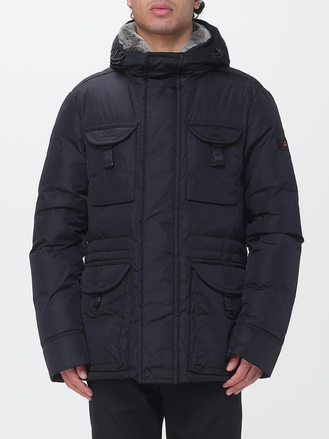 Peuterey Aiptek Padded Jacket in Nylon with Removable Fur Collar
