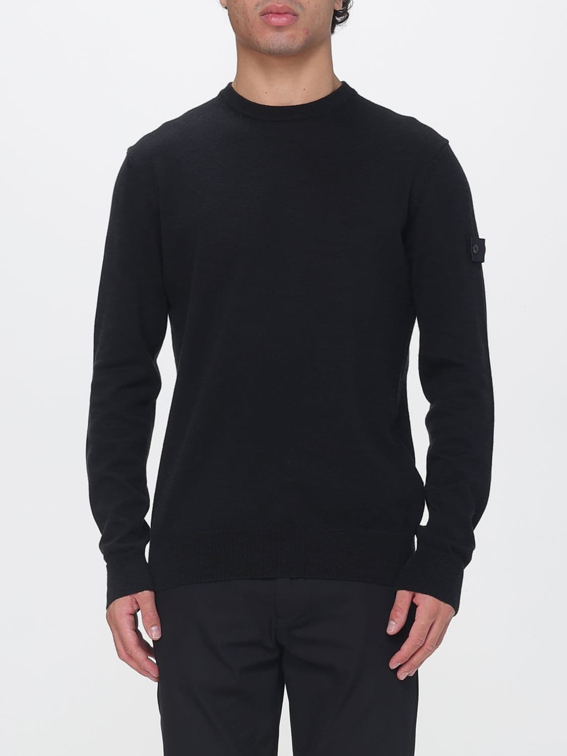 Peuterey Crewneck Jumper in a cotton and wool blend with an applied logo