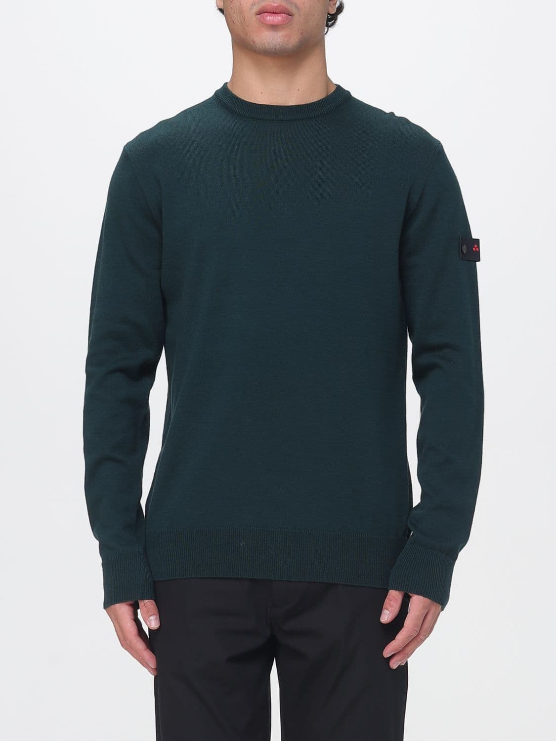 Peuterey Crewneck Jumper in a cotton and wool blend with an applied logo