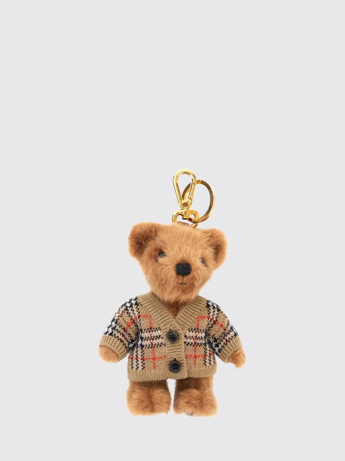 Burberry Thomas Bear Vintage Check Cashmere and Wool Keychain