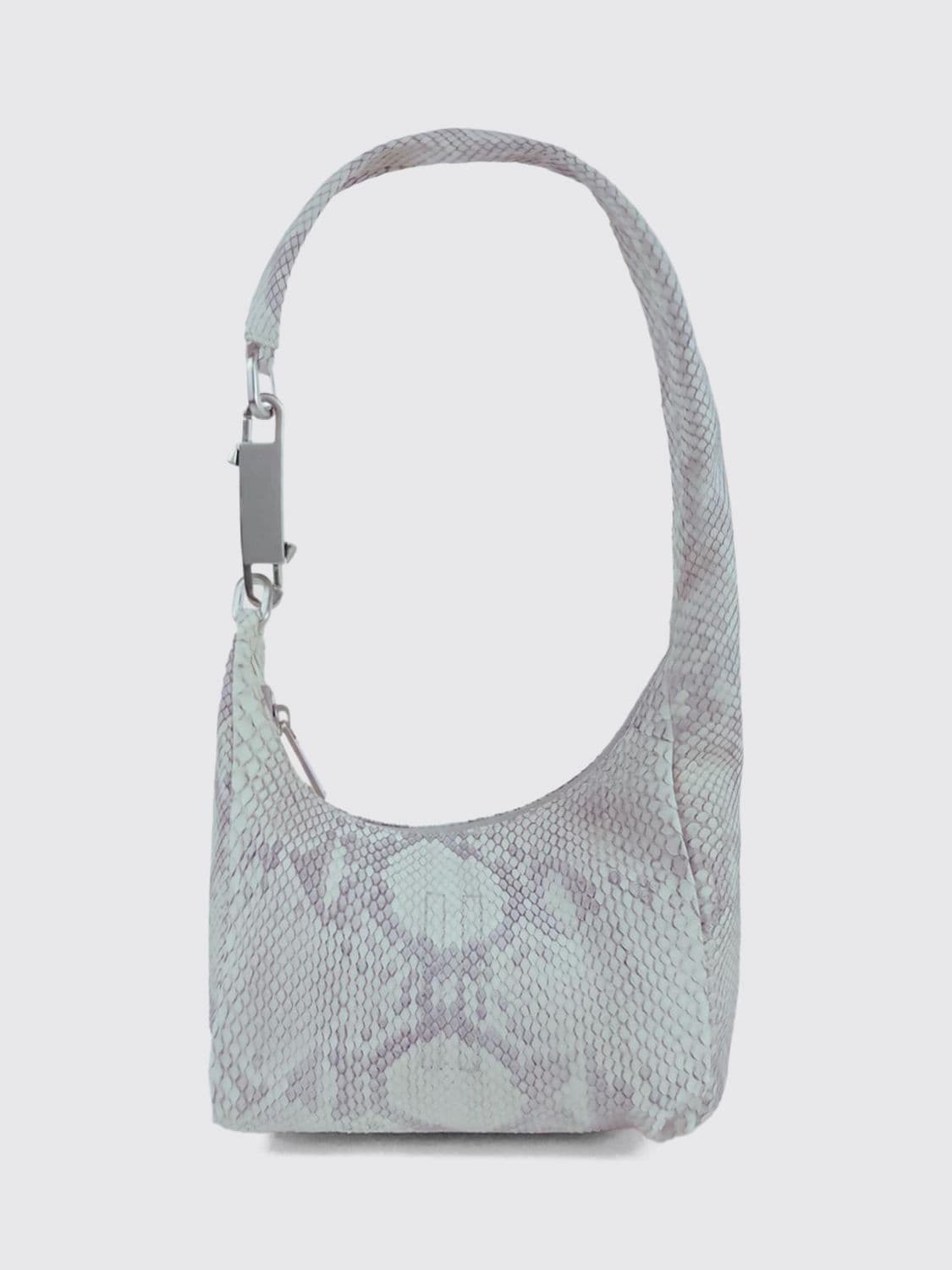 Rick Owens Python Leather Mini Shoulder Bag with Zip Closure