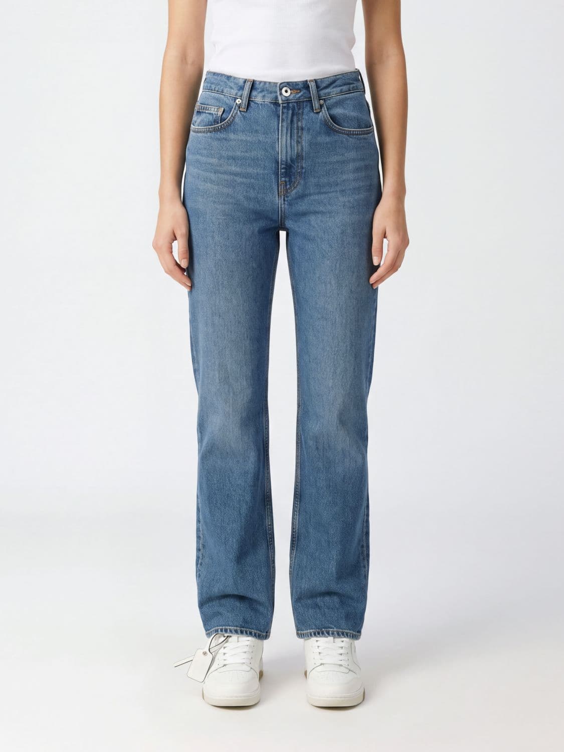 Off-White Venus Slim Fit Jeans in mid-rise cotton denim with a straight hem