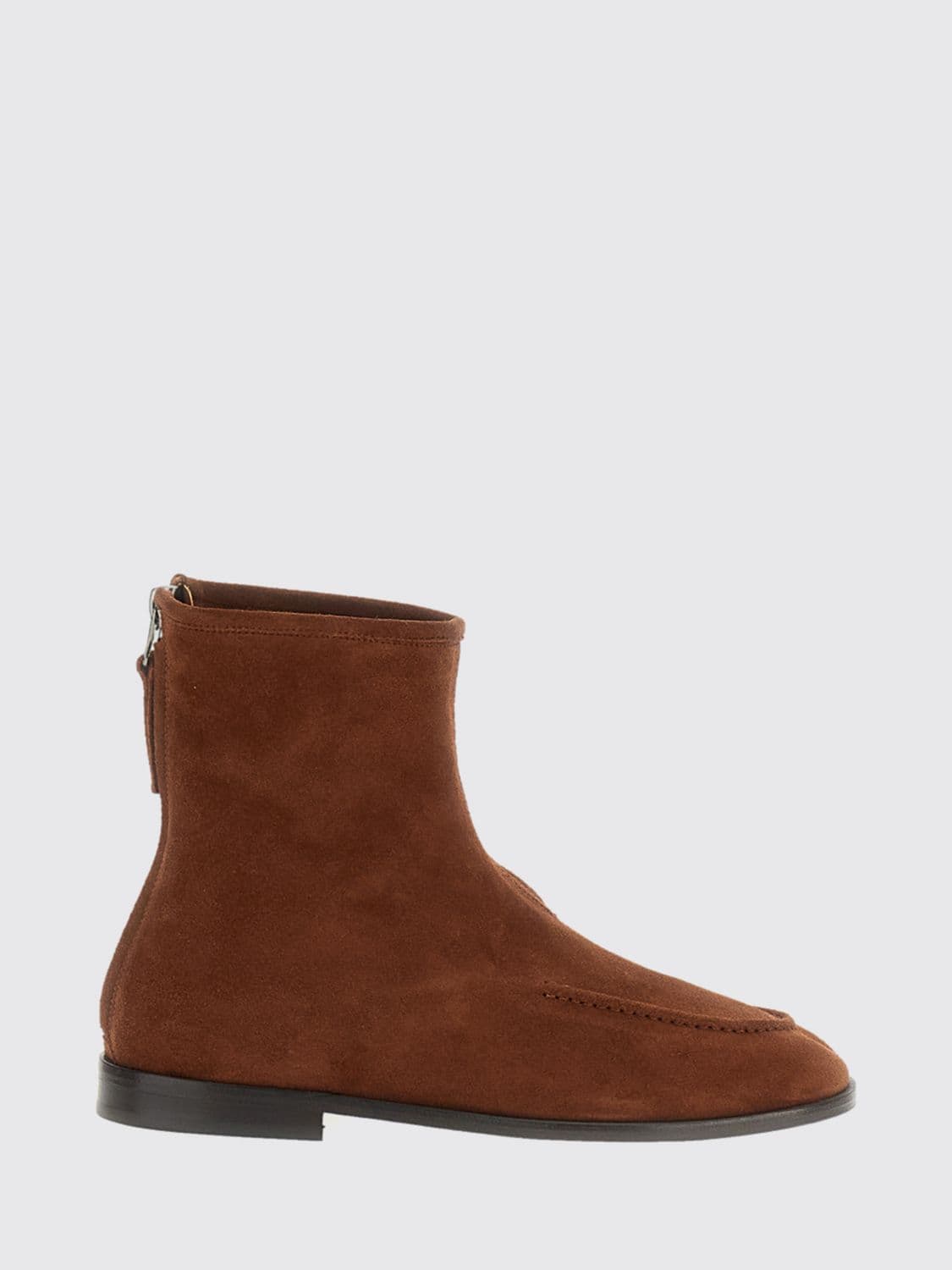 Hereu Juliol Suede Calfskin Ankle Boots with Round Toe