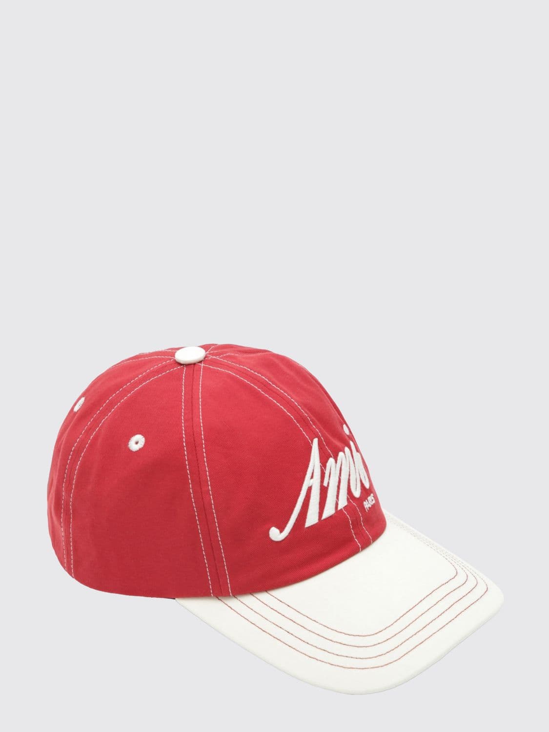 Ami Paris Cotton Baseball Cap with Ami de Coeur Logo