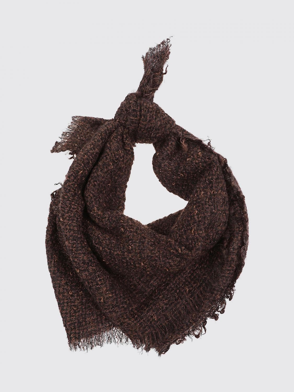Faliero Sarti Pure Wool Scarf with Fringed Trims