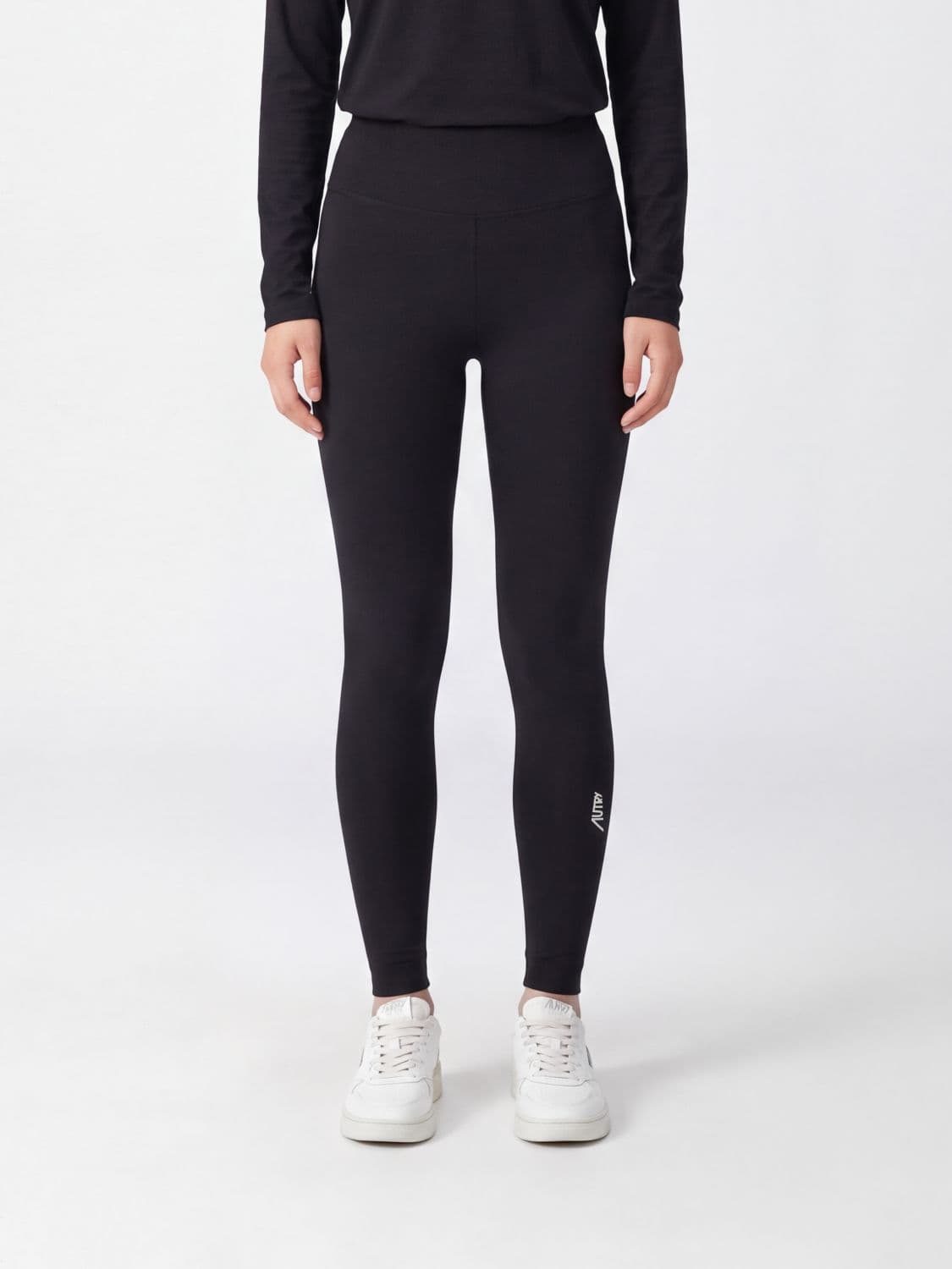 Autry High-Waisted Technical Jersey Leggings with a Contrast Side Logo