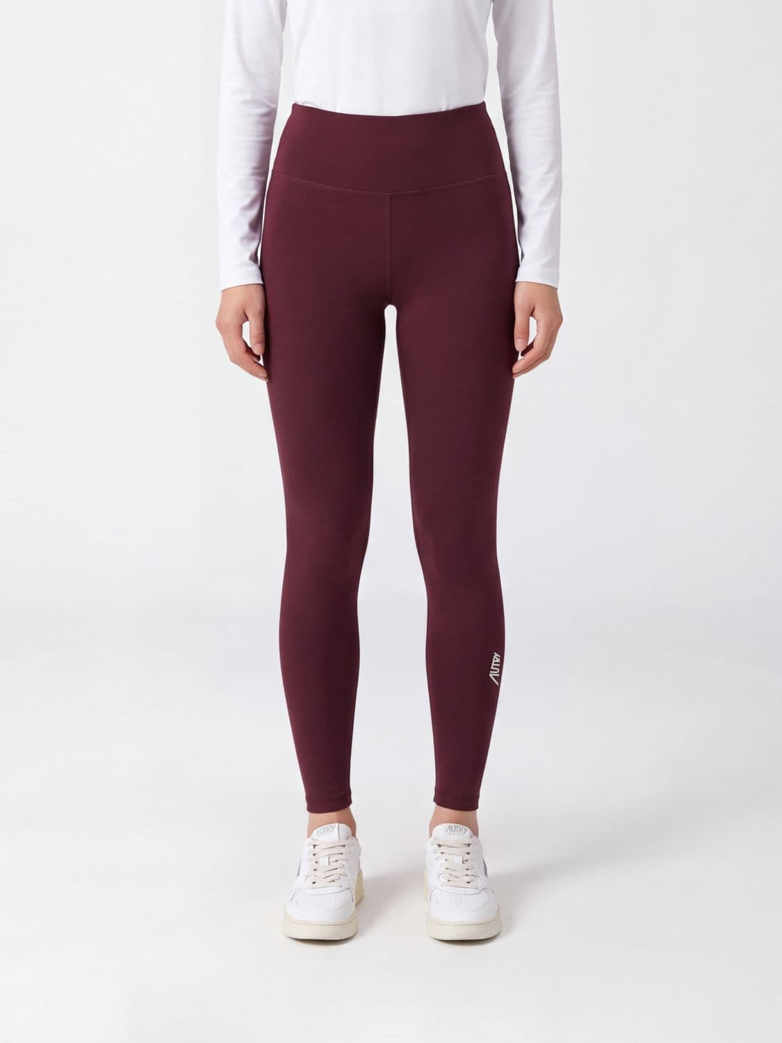 Autry High-Waisted Technical Jersey Leggings with a Contrast Side Logo